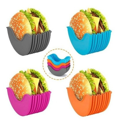 Sujeta Hamburguesa O Dona De Silicona Ajustable 0