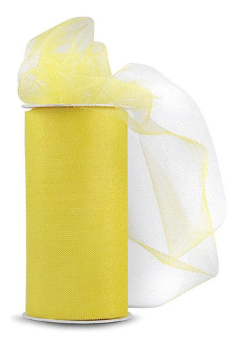 Expo Shiny Tul Spool De 25 Yardas, Amarillo 0