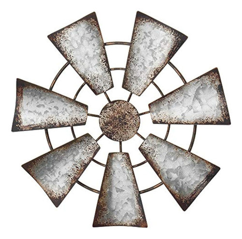 Mkono 11.5  Small Farmhouse Windmill Wall Decor Rustic Iron 0