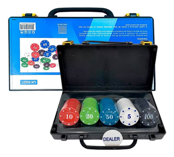 Fichas Poker Profissional 100un C/ Numeração 0 Fichas Poker Profissional 100un C/ Numeração 0