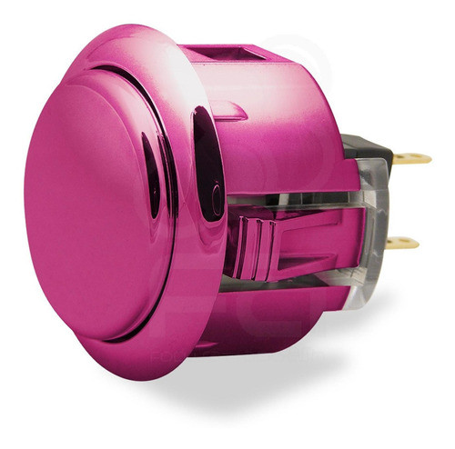 Boton Pulsador Arcade T Sanwa 30mm Metalizado Purpura 0
