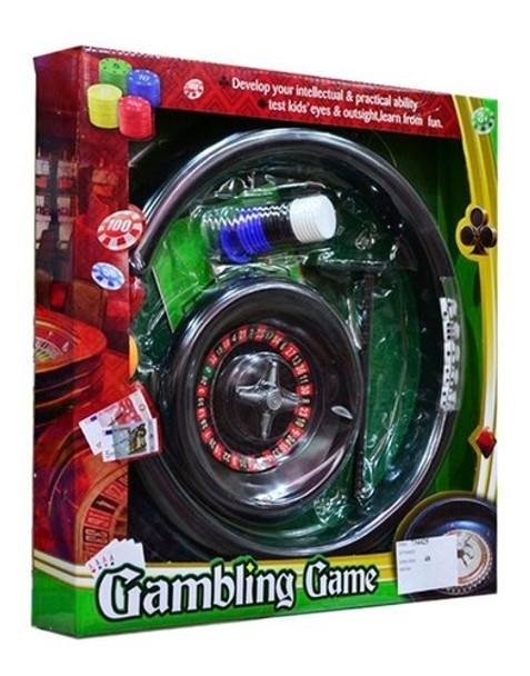 Set Juego Mesa Ruleta Dados Centro Apuestas Fichas Plasticas 0