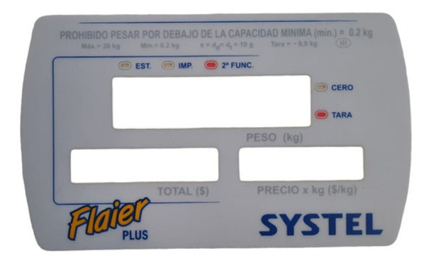 Panel Mascara Balanza Flaier Plus Original 0