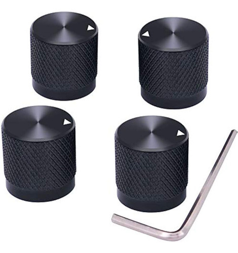 Taiss/ 4 Piezas Electrónica Giratoria De Aluminio Negro Peri 0