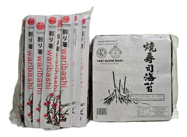 Mix Sushi Alga Yaki Nori X100,palitos Con Funda X100+envío 0
