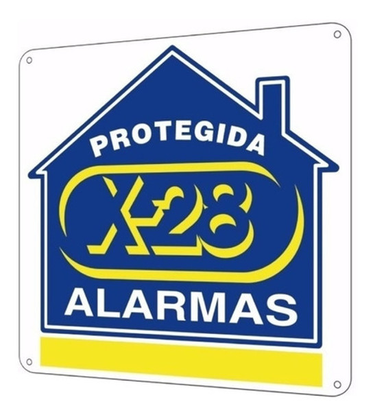 Cartel Disuasivo Seguridad Propiedad Protegida Alarma X-28 0