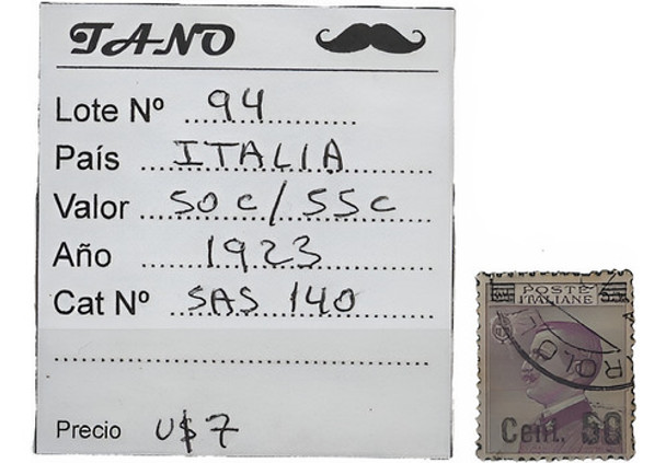 Lote94 Italia 50/55 Centesimi Año 1923 Sassone#140 0