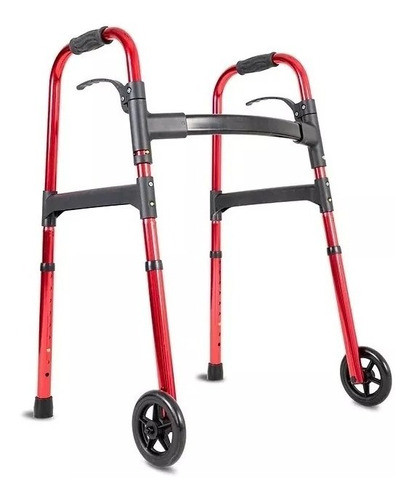 Andador Aluminio Plegable Silfab Paso A Paso/ Fijo + Ruedas 0