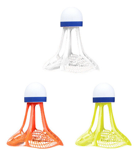 3 Pçs À Prova De Vento Badminton Bolas De Cores Misturadas 0