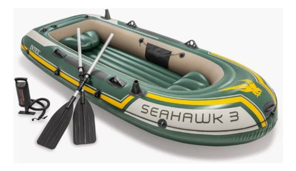 Bote Inflable Intex Seahawk 3 -remos Inflador Capacidad 360k 0