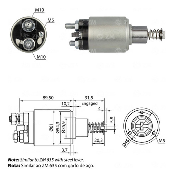 Solenoide Mercedes Benz L 1214 1217 1218 1414 1418 Zm 536 0