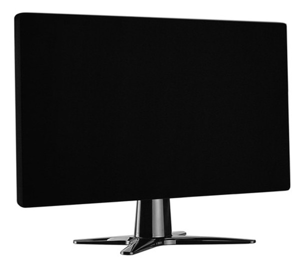 Capa Para Monitor Couro Ecológico Preto Fosco 22  50x28 Cms 0
