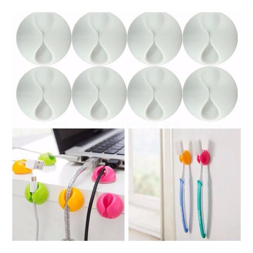 24 Cable Clip Grip Escritorio Pared Organizador Escritorio C 0
