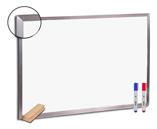 Kit Lousa Quadro Branco 60x40 + 2 Marcadores E Apagador 0