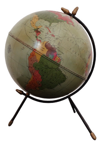 Antiguo Globo Terraqueo Chapa 60s Rebo 0