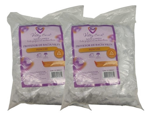 Kit 2 Uni Protetor De Bacia De Pedicure Vilty Care C/ 50 0