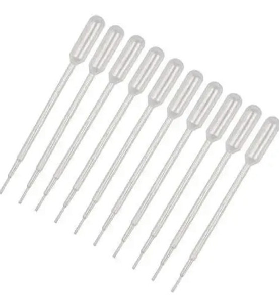 Pack 100 Pipetas Pasteur De Transferencia 1ml 0