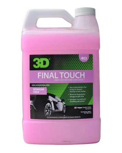 3d Final Touch Quick Detailer Lubricante Claybar Galon 0