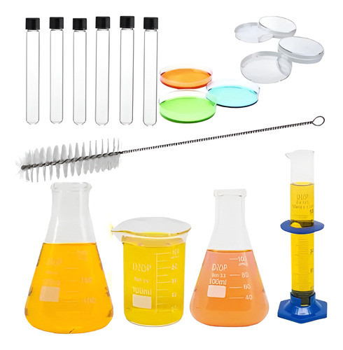 Kit Vidrarias Laboratórios Escolares Escolar Química Básico 0