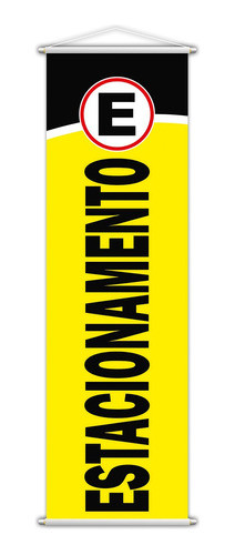 Banner Estacionamento Garagem Sinalização Veículos 100x30cm 0