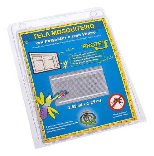 Tela Mosquiteiro Velcro Branco 125x155cm 0