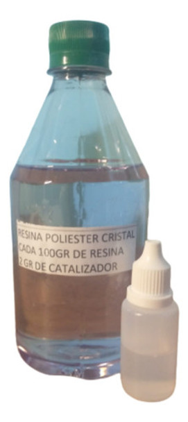 Resina Poliester Cristal X 500 Grs + Calatalizador 0