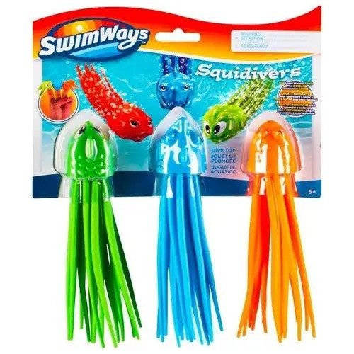 Swimways Set 3 Calamares Sumergibles 88086 Squidivers Srj 0
