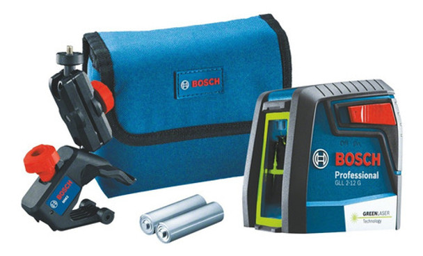 Nível Laser Verde Bosch Gll 2-12 G Alcance 12m Com Suporte 0