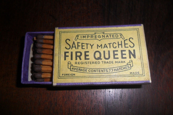 Safety Matches Fire Queen Caja Cajita 0 Safety Matches Fire Queen Caja Cajita 0