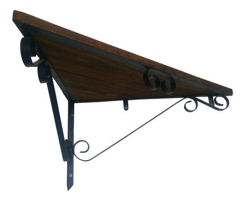 Repisa Esquinero Rustica En Hierro Y Madera Maciza. !!! 0
