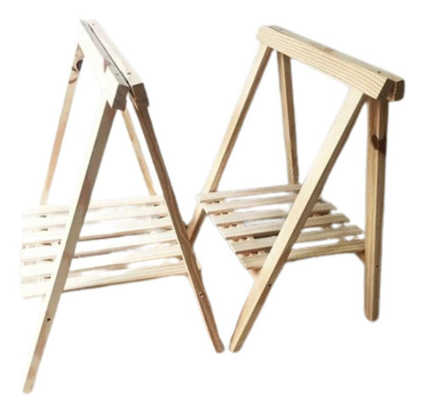 2 Cavaletes De Madeira 50 X 80 Para Eventos E Home Office 0