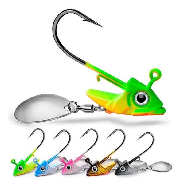 Ganchos Swimbaits Plantilla Ponderados Cuchillas Giratorias 0