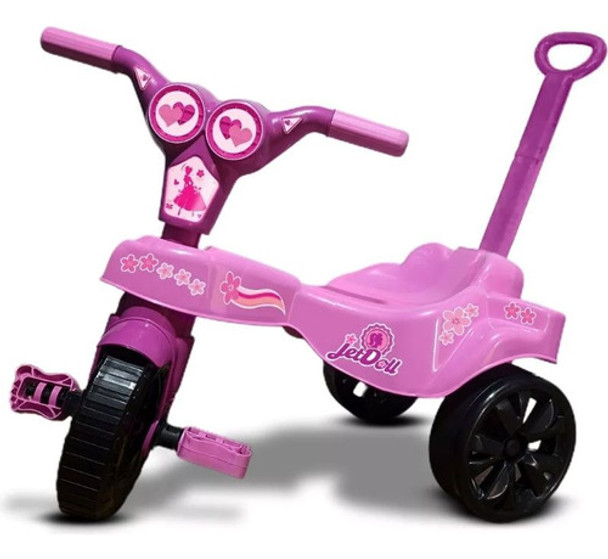 Triciclo Infantil Jet Doll Com Empurrador Kepler 0