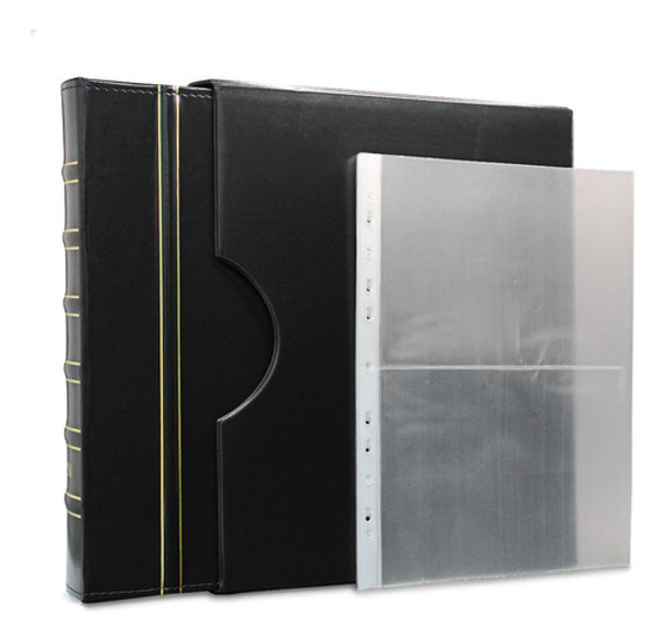 Álbum De Luxo Preto 40 Folhas Pp Para 80 Cédulas 3bzn G 0