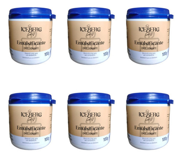 Kit 6 Emulsificante Para Sorvetes E Confeitaria 100g Iceberg 0
