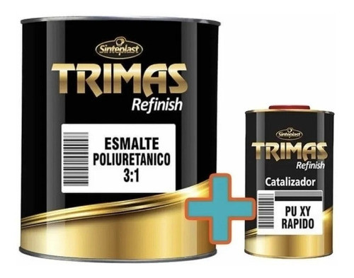Esmalte Poliuretanico Negro + Catalizador X 1 Litro 0