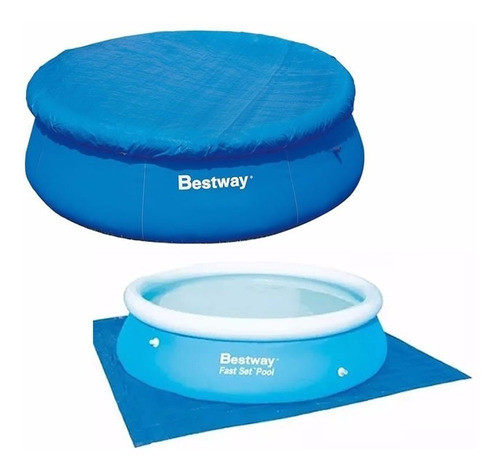 Cobertor Cubre Pileta Bestway 305cm + Tapiz Base Para Pileta 0
