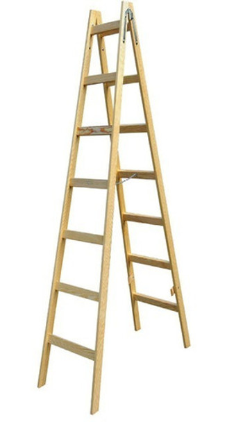 Escalera Pintor Madera Reforzada 12 Escalones. Ind Nacional. 0