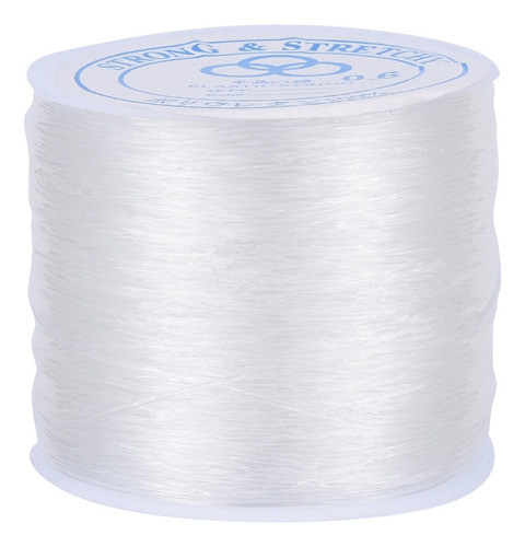 Tanza Elástica Para Biju 100 Metros 0.6mm Traslúcido 0