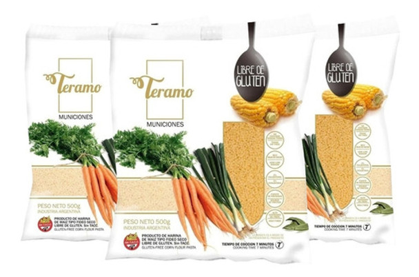 Fideos Secos Sin Tacc Libre De Gluten Municiones Teramo X 3 0