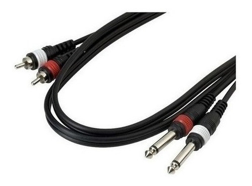 Cable 2 Rca A 2 Plug 1/4 Mono 3mts Marca Ampro 0