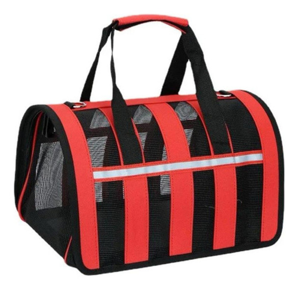 Porta Mascota Bolso Malla & Bandas Perro Gato 49x28x29cm P01 0