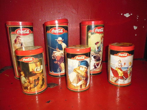 Coleccion De Latas Antiguas De Coca Cola 0