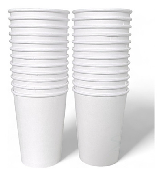 Kit Com 300 Unidades - Copo Papel 200ml Biodegradável Branco 0