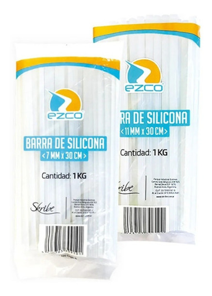 Barra De Silicona Fina Pistola Encoladora Chica Ezco X 10 U. 0