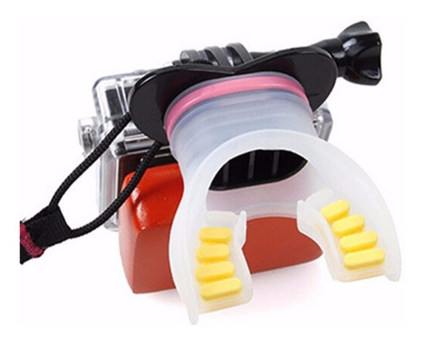 Suporte Bucal Pov Para Gopro Sjcam Surf Skate Mount Boca 0
