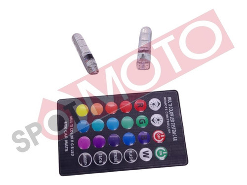 Kit Lamparas Luz Led Posicion Multicolor Rgb Control Remoto 0