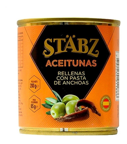 Aceitunas Rellenas Con Pasta De Anchoas Stäbz 200 Gr. X2 0