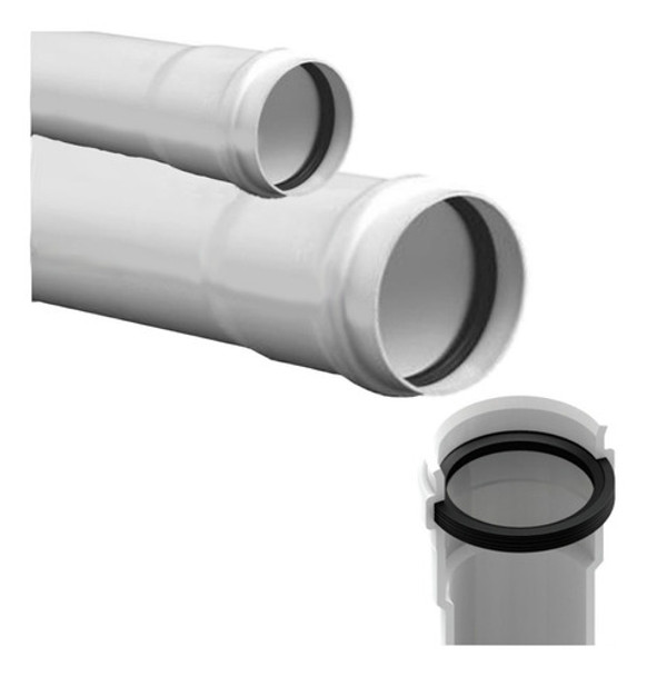 Caño Pvc 63 Mm Con Junta De Goma 3 Mts. 0 Caño Pvc 63 Mm Con Junta De Goma 3 Mts. 0