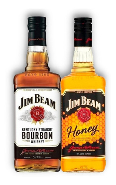 Kit Mix Whisky Jim Beam 1u White + 1u Jim Beam Honey 750ml 0